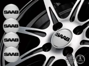 Saab Adesivo Cupola Stile Loghi Ruota Esclusivi